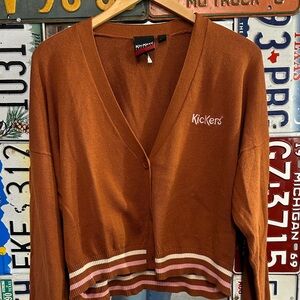 Kickers Women's Rust Cardigan Sweater